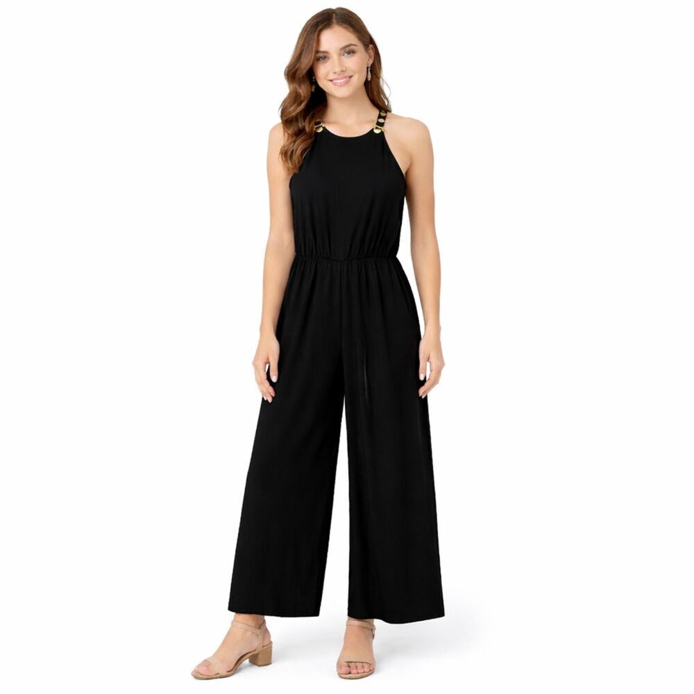 Tiana B. Black Cocktail Jumpsuit Size Medium LIKE NEW